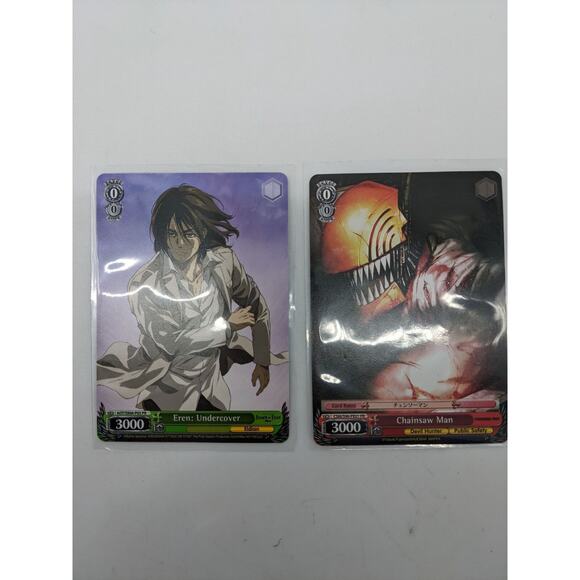 Weiss Schwarz Chainsaw Man & Eren Undercover Anime Expo 2022 Exclusive Promo - Picture 1 of 2